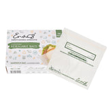 100% Compostable Food Storage Bags, Sandwich Size 150 Pack, Eco-Friendly Freezer Bags, Resealable, Heavy-Duty, Reusable, Leak Resistant, Off-White
