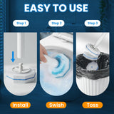 Dobyusf 100 Count Toilet Wand Refills, Disposable Replacement Toilet Brush Heads, Universal Fit Most Toilet Wand Systems, Upgrade Fiber Cleaning Pads
