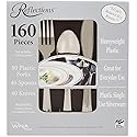 Reflections Silver Plastic Cutlery - 160 Piece
