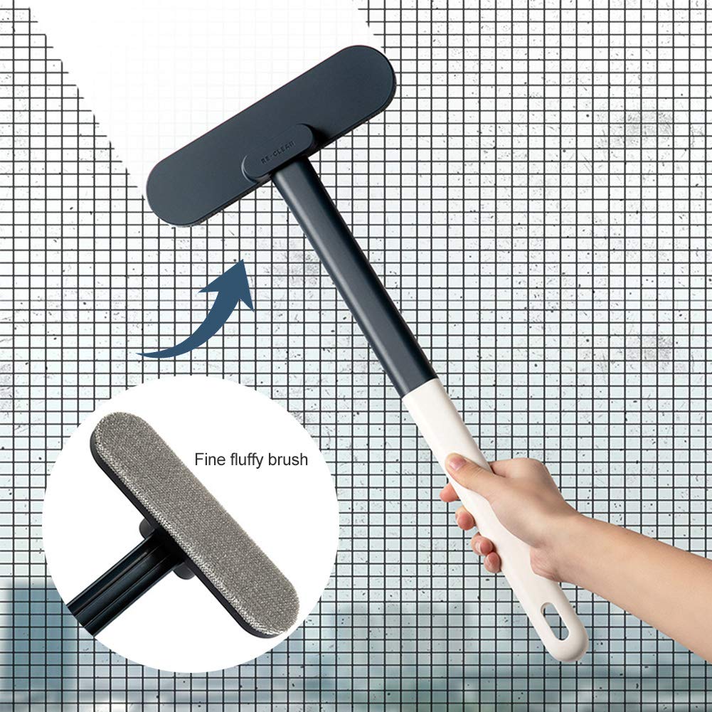 Window Screen Cleaner Brush,Mesh Screen Lint Brush,Window Screen Cleaning Brush Washing Equipment, Multifunctional Cleaning Brush(Blue)