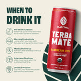 Mateina Yerba Mate Zero Sugar Energy Drink - 120mg Natural Caffeine - Organic, Non-GMO, Non-Carbonated - Dr. Andrew Huberman Recommended - (12 fl oz