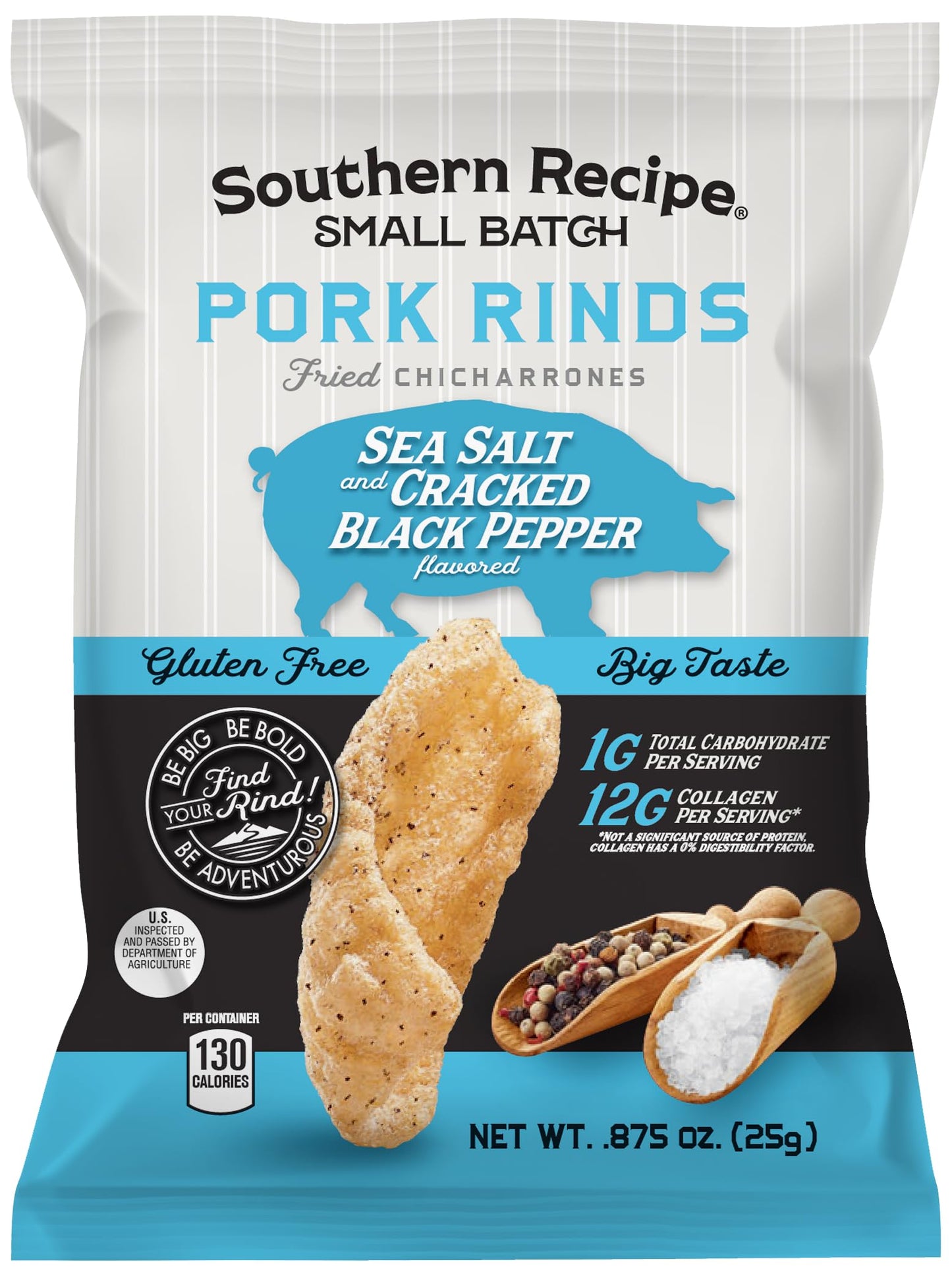 Pork Rinds Variety Pack | Salt & Pepper, Korean BBQ, & Spicy Dill | Southern Recipe Small Batch Chicharrones | Keto Friendly & Low Carb | Snack Bag