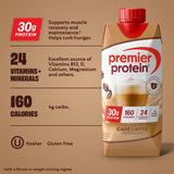 Premier Protein Shake, Café Latte with Caffeine for Energy - 30g Protein, No Added Sugar, 24 Vitamins & Minerals to Support Immune Health, 11 fl oz