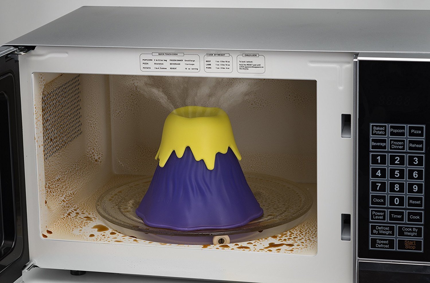 HengKaiSing Microwave Cleaner Volcano Microwave Oven Steam Cleaner Easily Cleans the Crud in Minutes, Steam Cleans and Disinfects With Vinegar