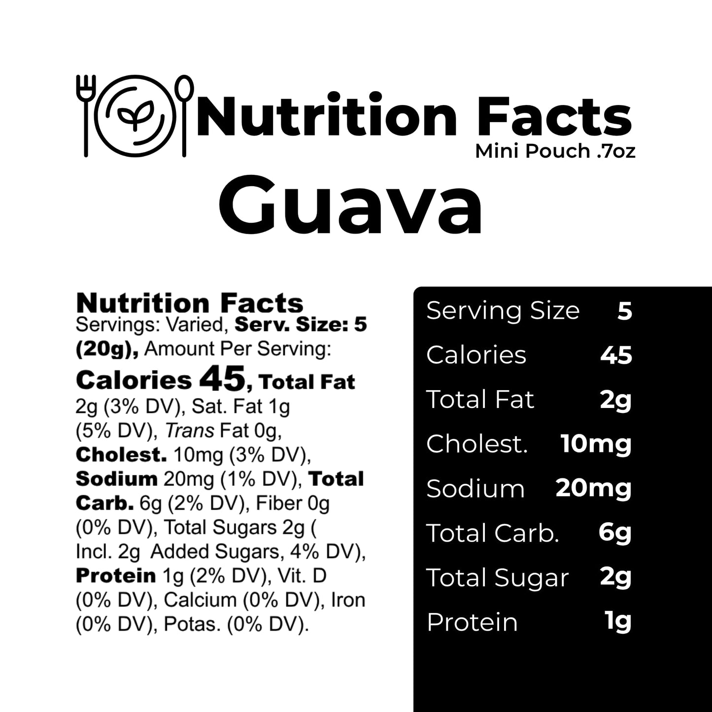 The Panza Guava Gourmet Cookie Snack Thin & Crispy | Organic, Non-GMO, 100% Natural Ingredients | Mini Pouch 0.7 oz