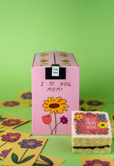 Sweet Flower Shower Surprise Gift Box by Send A Cake, Ready to Gift, No Assembly Required with Chocolate Caramel Crispy Cake - Mother's Day Special