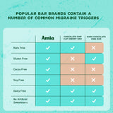Amia Original Baked Oat Bars with Seeds, Migraine Friendly Gluten Free Protein Granola Bars, Nut Free, Vegan Snacks, Plant Based Protein Bars, No