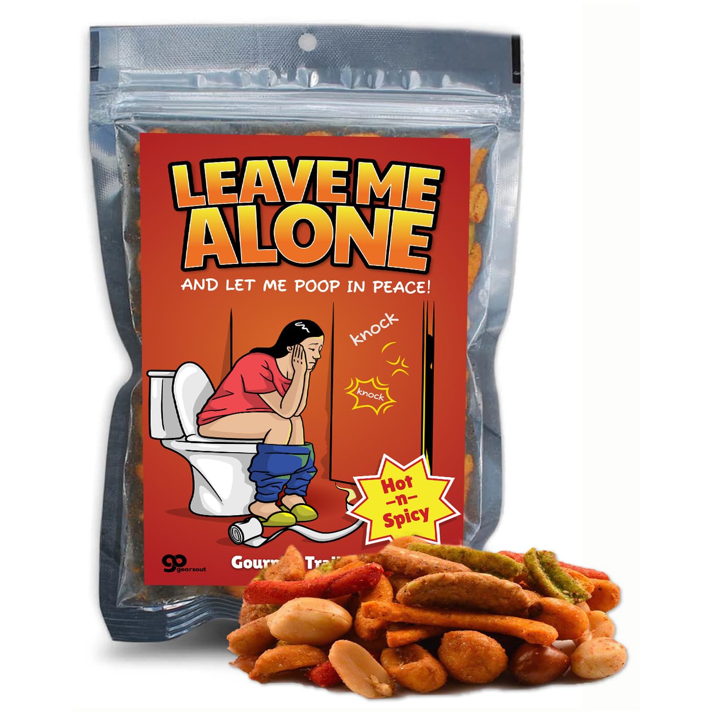 Leave Me Alone Gourmet Spicy Trail Mix for Mom Gifts from Kids Poop in Peace Gag Gift Unique Funny Mothers Day Crunchy Snack Basket Ideas