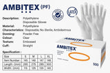 Ambitex Medium Clear Poly Gloves, Box of 500
