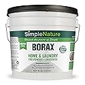 SimpleNature All Natural Borax Powder - 8 lbs - Multipurpose Cleaner, Laundry Detergent Booster & Deodorizer