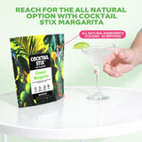Cocktail Stix Classic Margarita Zero Sugar Mixer - Cocktail & Mocktail Drink Mixer - Water Flavoring Packets - Vegan - No Calories, No Carbs, No Sugar