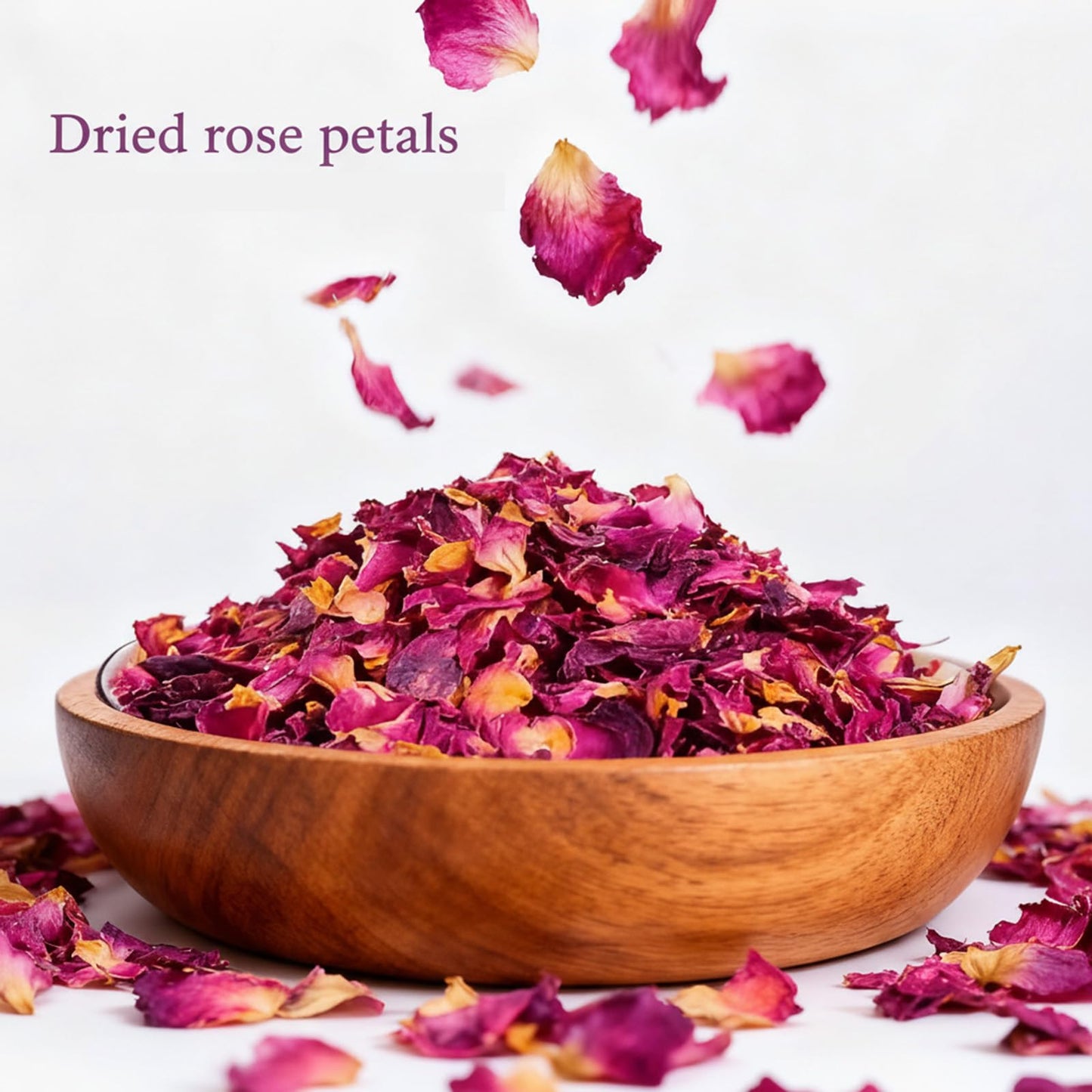 Dried Rose Petals - 7.05oz/200g, Food-Grade Edible Rose Petals, Dried Flower Petals for Tea, Baking, Flower Sprinkles & Wedding Cakes, Gourmet