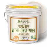 Kevala Nutritional Yeast Large Flake - Fortified Yeast with Extra Vitamin B, Vegan Parmesan Cheese Substitute, Seasoning for Salads and Snacks, Great