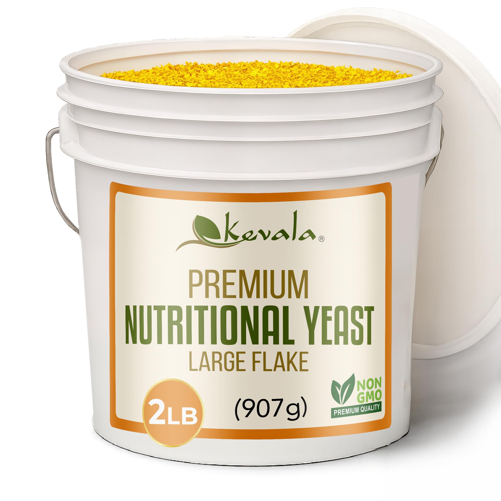 Kevala Nutritional Yeast Large Flake - Fortified Yeast with Extra Vitamin B, Vegan Parmesan Cheese Substitute, Seasoning for Salads and Snacks, Great