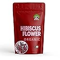 Hibiscus Flower Loose Leaf Tea - 100% Certified Organic - Herbal Tisane - Caffeine Free Hot Loose Leaf Tea - 1lb Pouch - 16oz Resealable Bag - 1 Pack