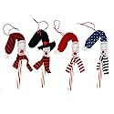 Podzly 12 Pack Snowman Candy Cane Cover Sleeves - Christmas Tree Ornament Toppers for Home, Classroom & Office - Ideal for Holiday Parties & Student