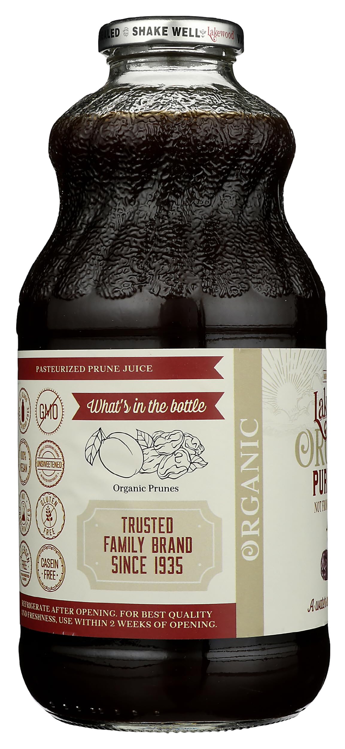 Lakewood Organic 100% Juice Pure Prune (1 X 32 FL OZ)
