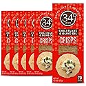 34 Degrees Chili Flake & Olive Oil Crisps | Light & Crunchy Thin Crackers for Charcuterie, Cheese Boards & Entertaining, Six Pack (4.5oz each)