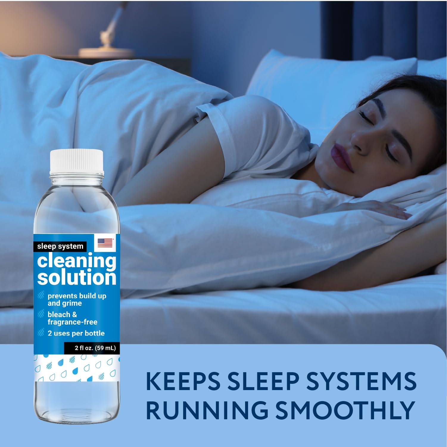 IMPRESA Sleep System Cleaning Solution Compatible with ChiliPad, OOLER & Dock Pro & Bed Cooling System Cleaner - 3-Pack, 2 Fl Oz - Unscented No-Mess