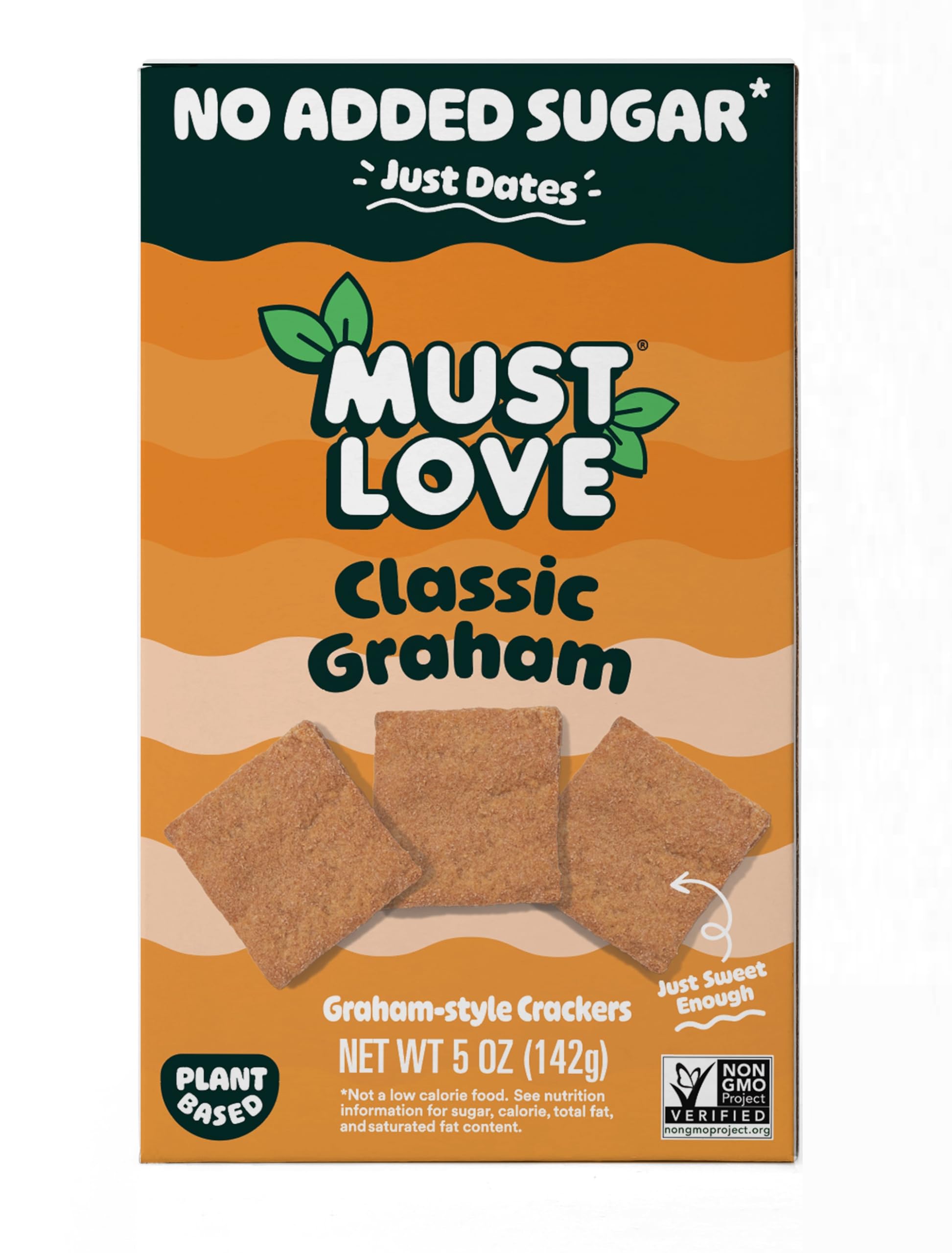 Must Love Classic Graham - No Added Sugar, Sweetened with Dates - Great for Pie Crust, Mini S'more, Cheese Boards - Simple Ingredients, Vegan