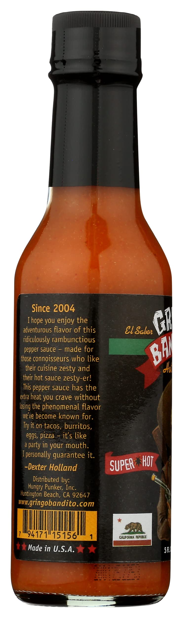 Gringo Bandito Super Hot Sauce, 5 FZ