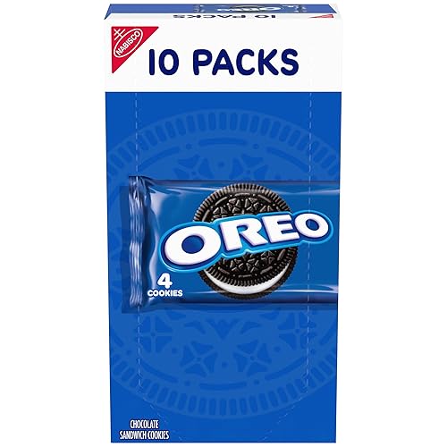 Oreo, Chocolate Sandwich Cookies, 10 Snack Packs (4 Cookies per Pack)