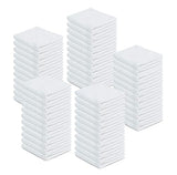 100% Cotton Terry Towels Cleaning Cloths Pack of 50 (12x12 Inches) White Cotton Terry Cloth Bar Rags White Bar Towels, Multipurpose High Absorbent