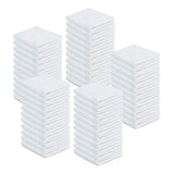 100% Cotton Terry Towels Cleaning Cloths Pack of 50 (12x12 Inches) White Cotton Terry Cloth Bar Rags White Bar Towels, Multipurpose High Absorbent
