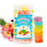 7.05oz Crystal Candy, Fruit Flavors Gem Crystal Amber Candies, Colourful Assorted Gummy, Irresistible Crispy-Chewy Texture Asmr Gems Crunchy Outside