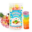 7.05oz Crystal Candy, Fruit Flavors Gem Crystal Amber Candies, Colourful Assorted Gummy, Irresistible Crispy-Chewy Texture Asmr Gems Crunchy Outside