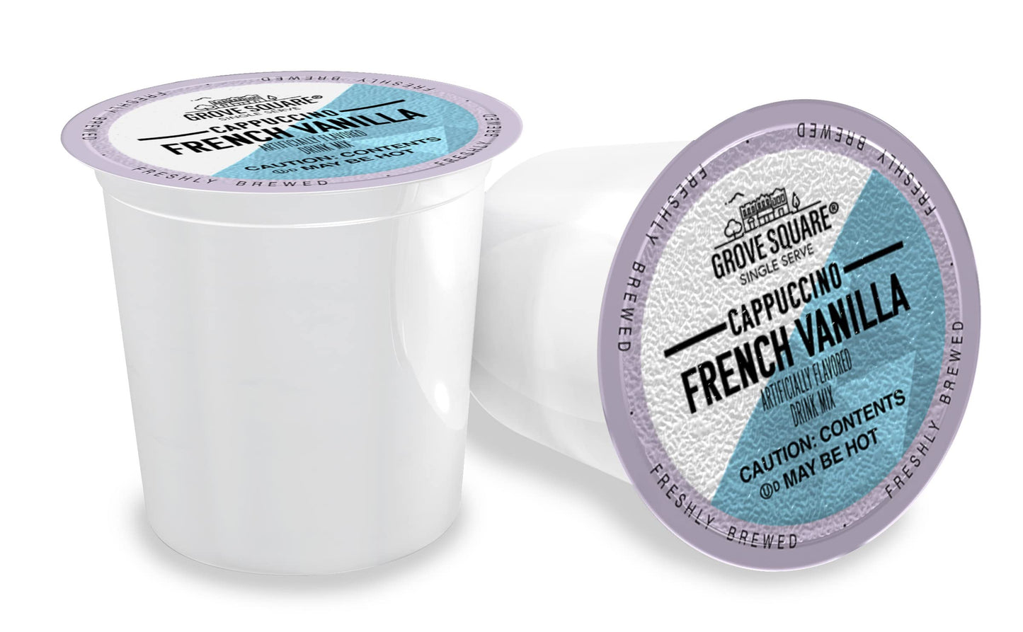 Grove Square Cappuccino Pods, French Vanilla, Single Serve , 24 Count (Pack of 1)