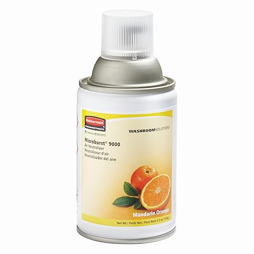 Rubbermaid Commercial Microburst 9000 Aerosol Air Freshener Refill, Mandarin Orange