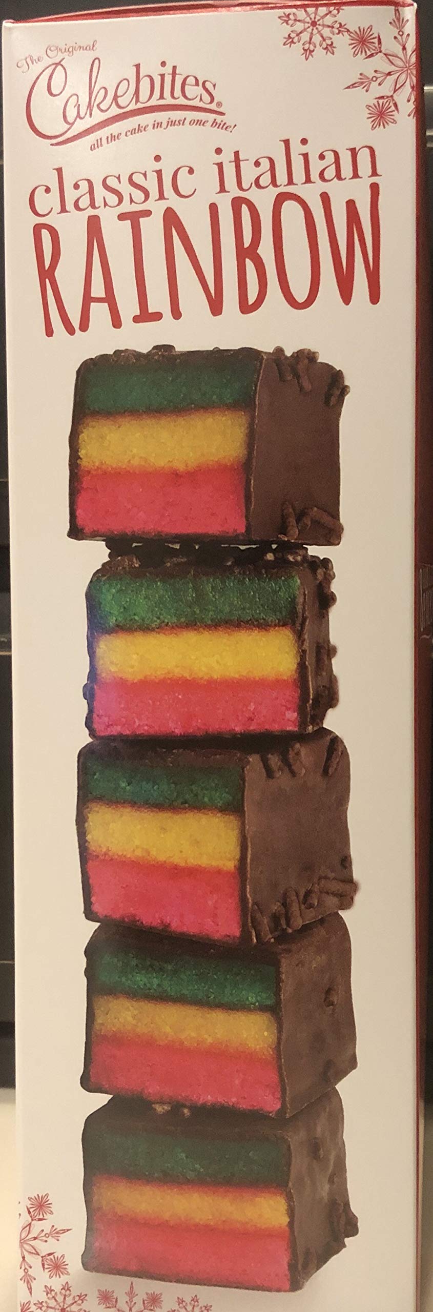 The Original Cakebites Classic Italian Rainbow | 8 Grab & Go Packs