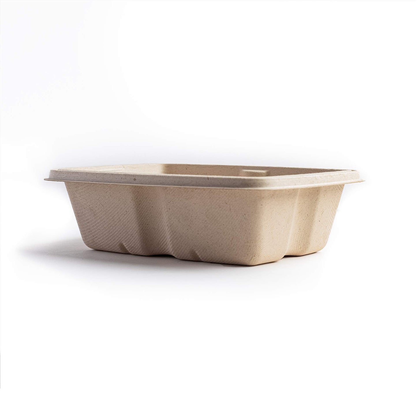 Zume Premium Compostable, Eco Friendly, Leak Proof, Disposable, 24 oz/750ml Medium Rectangular Container, Natural (Pack of 100)