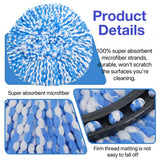 kCarpoly 6 Pack Spin Mop Heads Replacements Compatible for O ceda RinseClean 2 Tank System, Microfiber Mop Refills Head for 4.33in Core,Easy