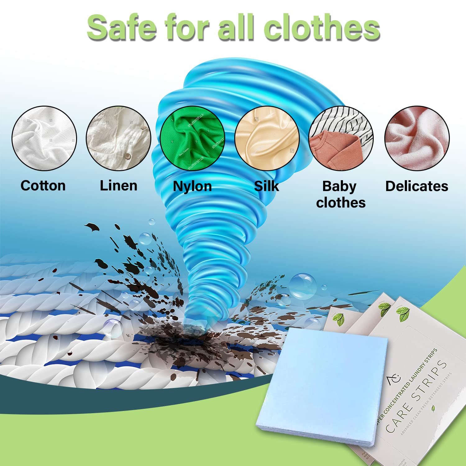 Laundry Care Strip concentrated detergent 4Packs of 32 Load per pack