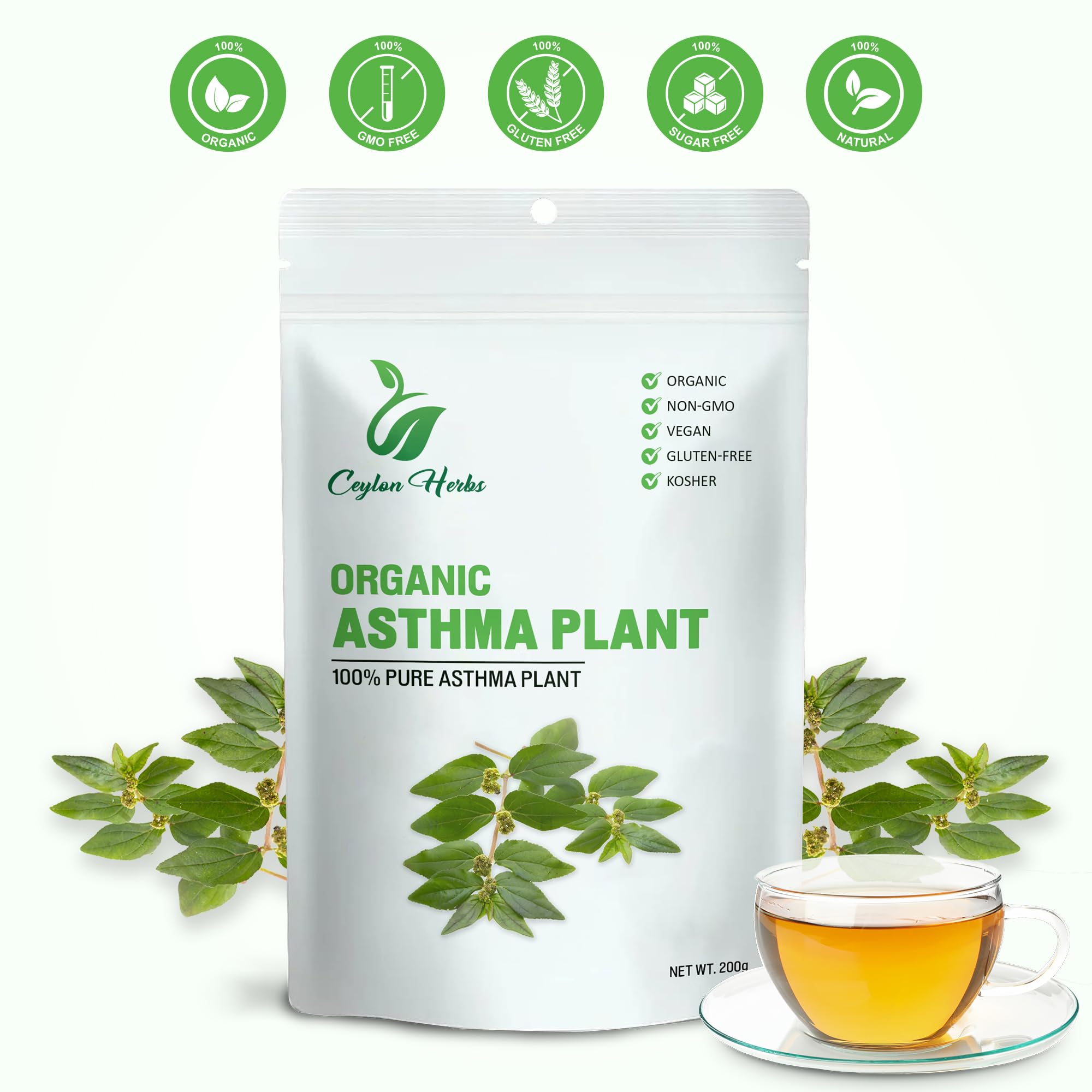 Astma Leaves Powder Euphorbia Hirta 100% Natural Dried Leaves Finely Ground Pure & Clean Culinary Grade No Additives or Preservatives