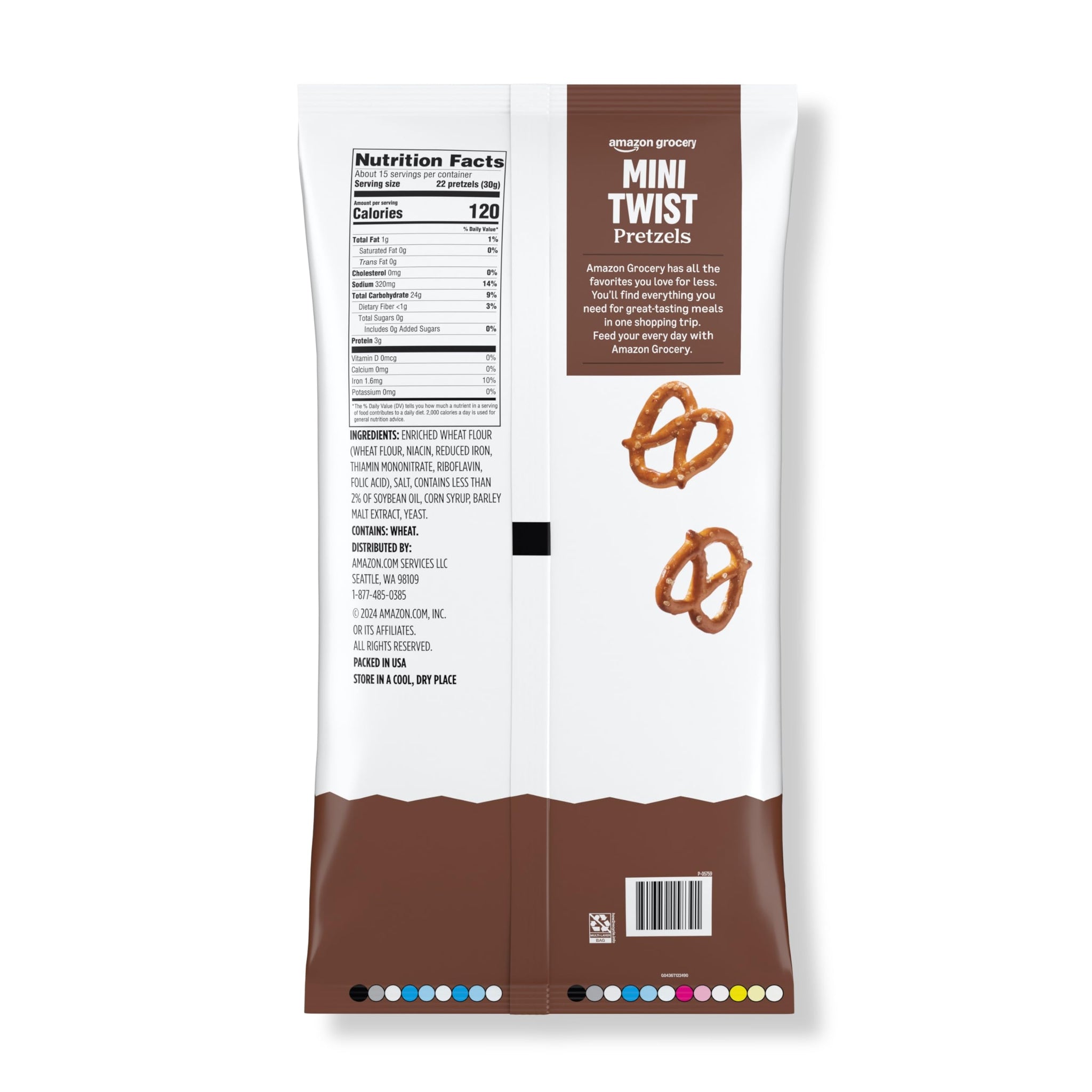 Amazon Grocery, Mini Twist Pretzels, 16 Oz