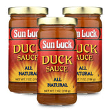 Sun Luck Duck Sauce 7 oz (3 Pack) - Sweet & Tangy Chinese-Style Dipping Sauce for Egg Rolls, Wontons & Appetizers; Also a Flavorful Marinade & Glaze
