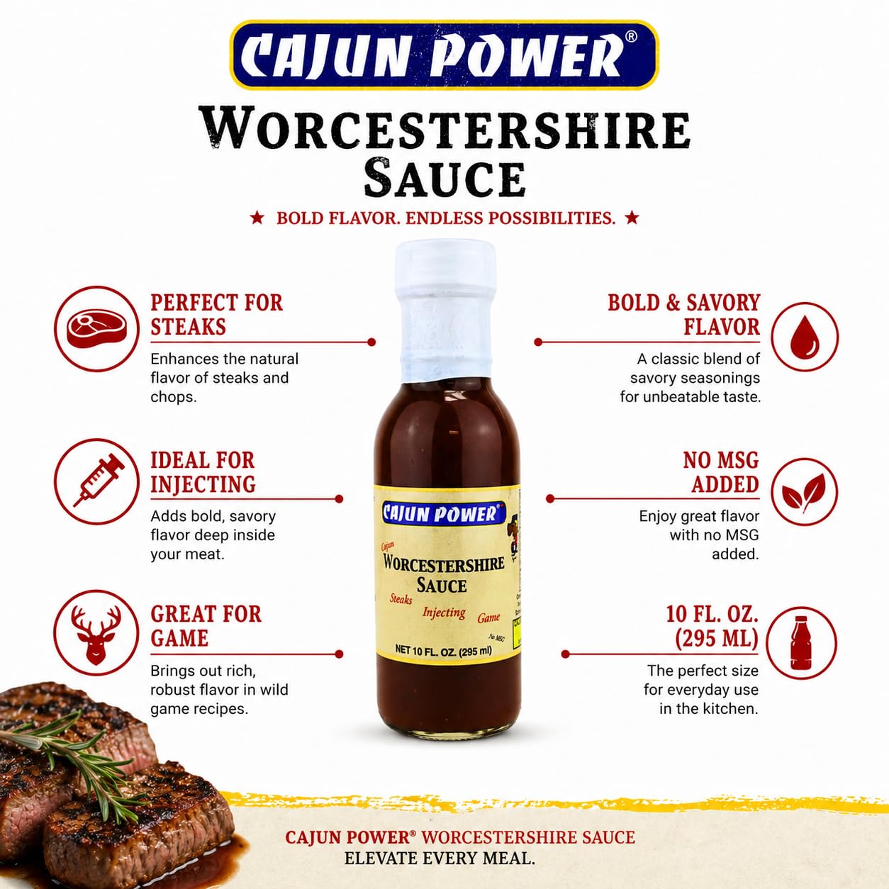 Cajun Power worcestershire Sauce 10 ounce