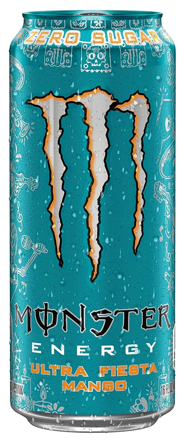 Monster Energy Drink Variety -Low Calorie Pack - 16 ounce (Pack of 12) + Stinger Energy Chews