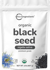 Organic Black Cumin Seed (Nigella Sativa), 2lbs | Premium Grade Whole Black Seed from Egypt | Great for Baking, Seasoning, and Cooking | Additive