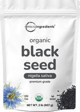 Organic Black Cumin Seed (Nigella Sativa), 2lbs | Premium Grade Whole Black Seed from Egypt | Great for Baking, Seasoning, and Cooking | Additive