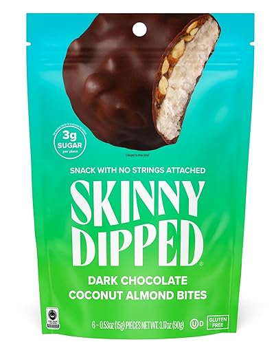 Skinny Dipped Dark Chocolate & Coconut Almond Bites, 3.17 OZ