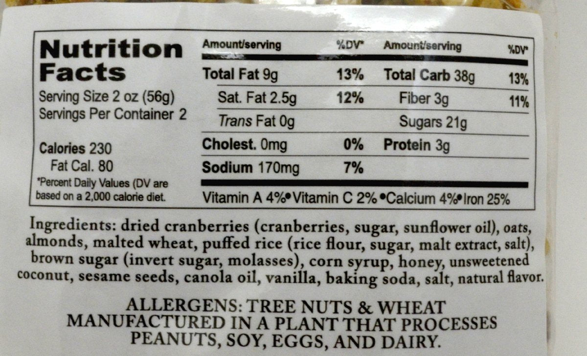 Jansal Valley Cranberry Almond Granola, 4 Ounce