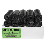 Aluf Plastics 40-45 Gallon Trash Bags Source Reduction Series Value High Density 16 Micron (equiv) Intended for Home, Office, Bathroom, Paper