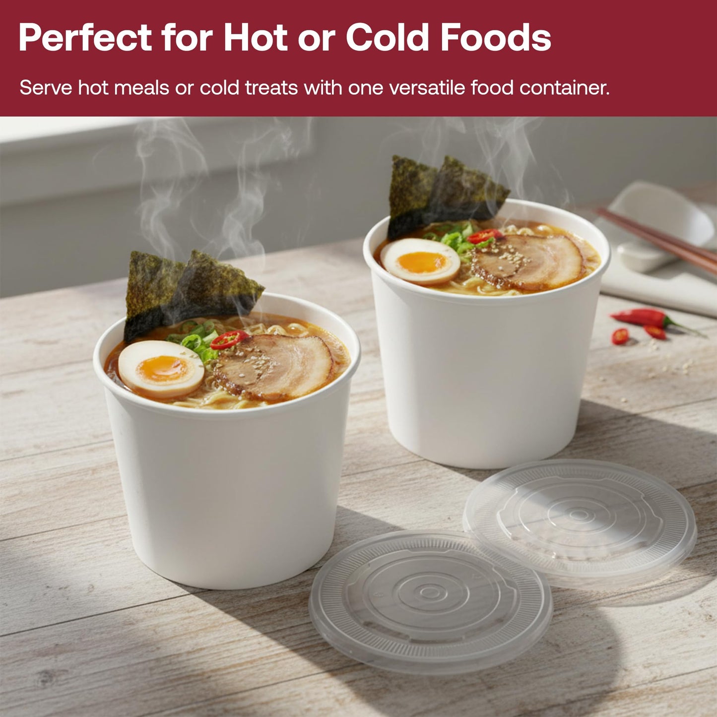Smarty Had A Party 500 Count 16 oz Paper Bowls - Disposable Soup Bowls 16 oz for Hot Food, Chili, Ice Cream, or Ramen - Leakproof & Heavy Duty Paper