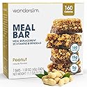 WonderSlim Meal Replacement Protein Bar, Peanut, 15g Protein, 20 Vitamins & Minerals, Gluten Free (7ct)