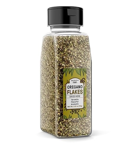Unpretentious Oregano Flakes, 3.5 oz, Rich Flavor, Versatile Herb, Convenient Container
