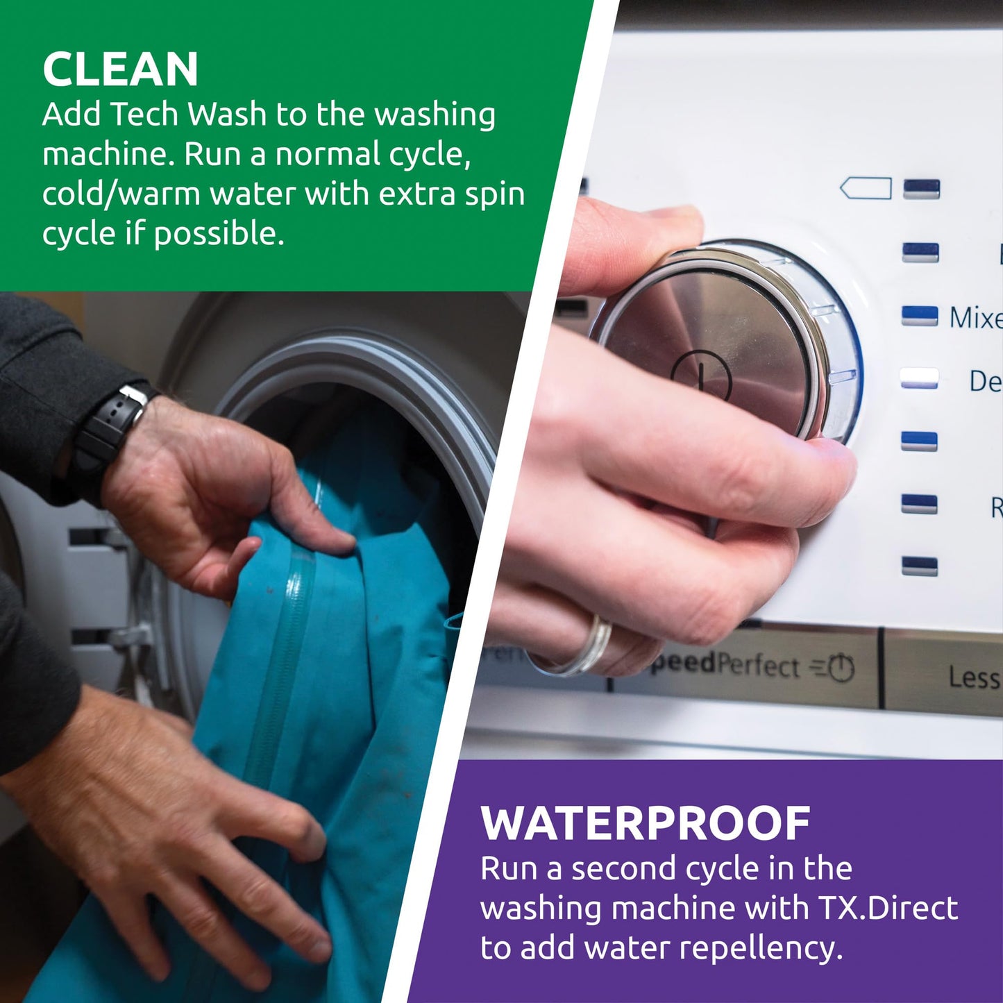 Nikwax Softshell Cleaning & Waterproofing DUO-Pack, Cleans and Restores DWR Water Repellency in Jackets, Pants, Vests, Outerwear, Ski and Snow Gear
